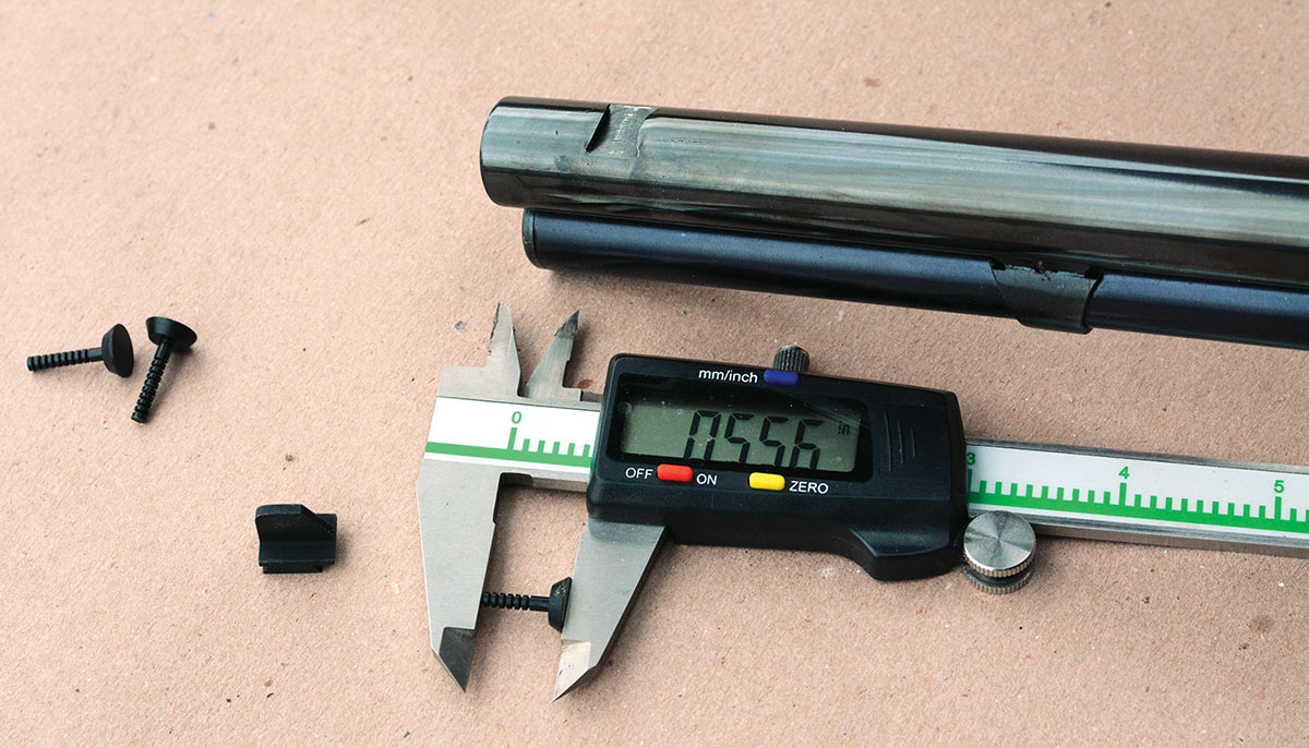 After sighting in the rifle with the X-S Test Post, it should be measured to determine the correct height of the permanent front sight.